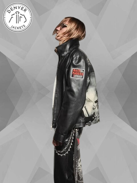 Represent x Iron Maiden Leather Jacket Black