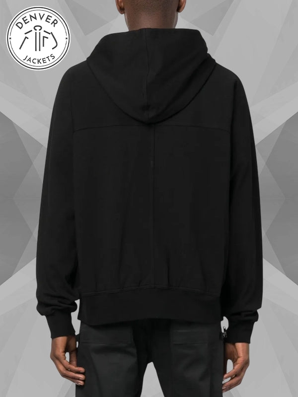 Rick Owens Zip Up Hoodie Black