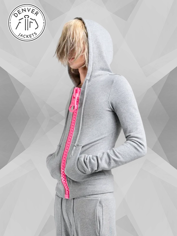Rohan Miran Big Zipper Grey Hoodie