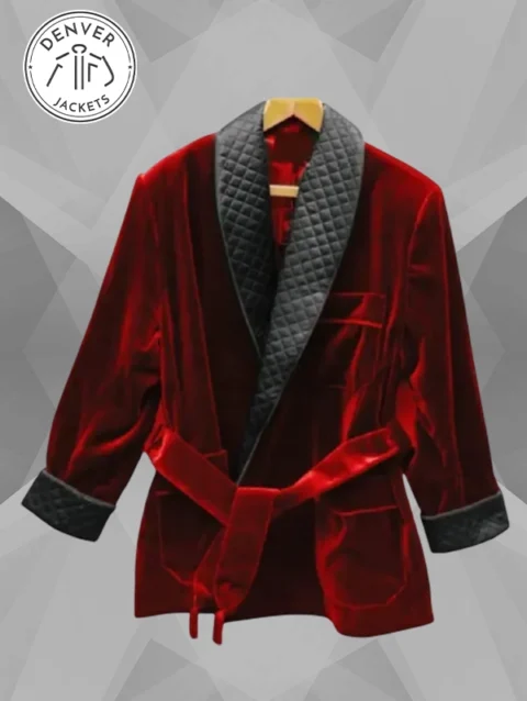 Roselli Smoking Velvet Jacket Red