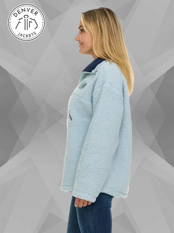 Sams Club Womens Character Winter Sherpa Quarter-Zip Pullover Jacket