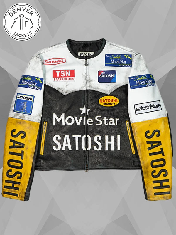 Satoshi Nakamoto Movie Star Leather Jacket