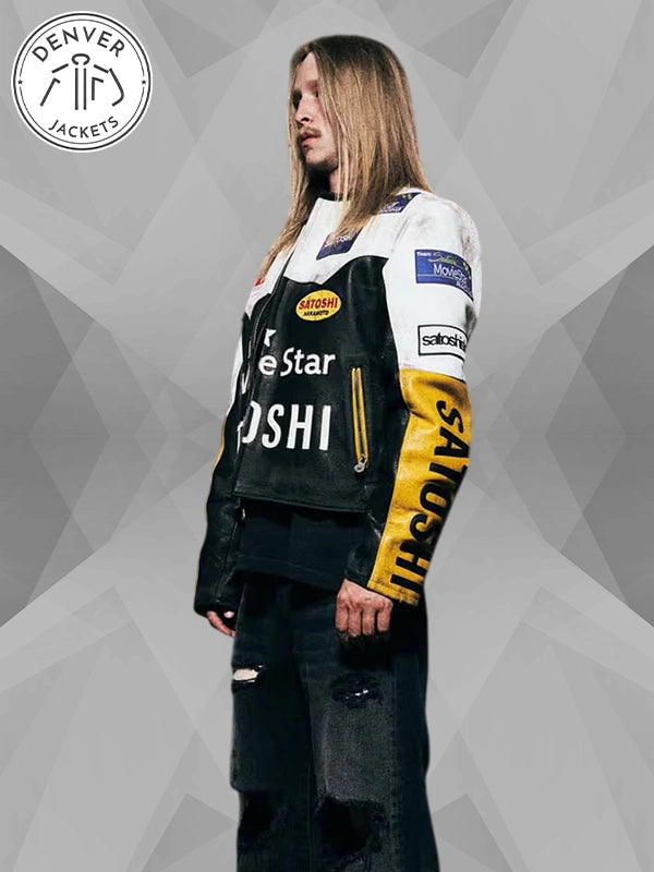 Satoshi Nakamoto Movie Star Racing Leather Jacket