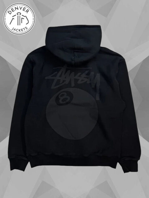 Stussy 8 Ball Pigment Dyed Black Sweatshirt