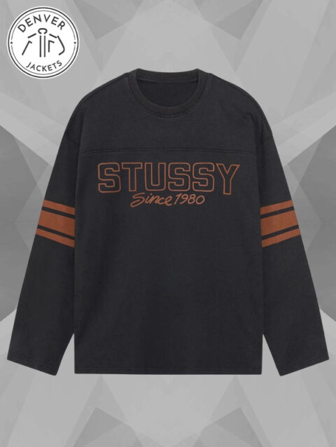 Stussy Football Crew Sweatshirt Black