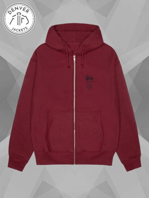 Stussy Swim Out Zip Hoodie Red