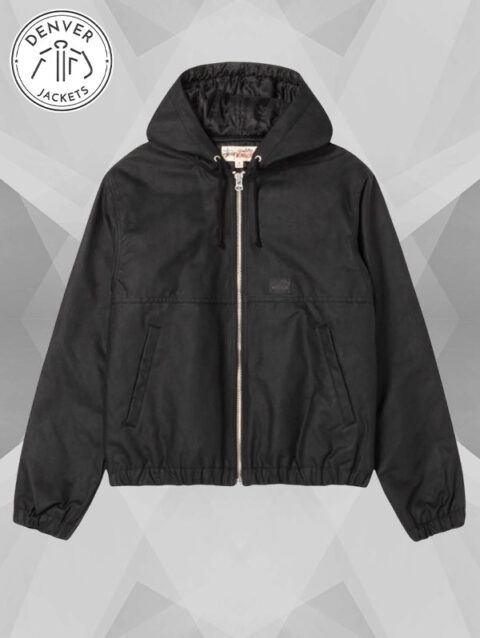 Stussy Waxed Cotton Work Jacket Black