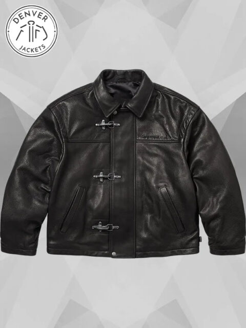 Supreme Schott Leather Clip Jacket Black