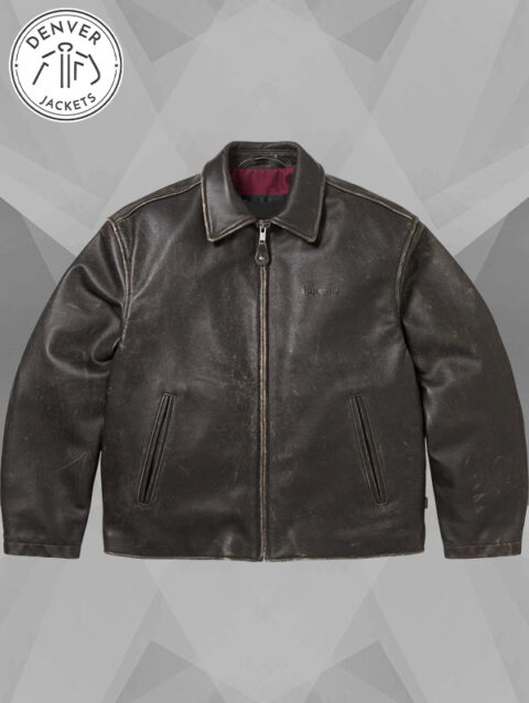 Supreme Schott Leather Jacket Brown