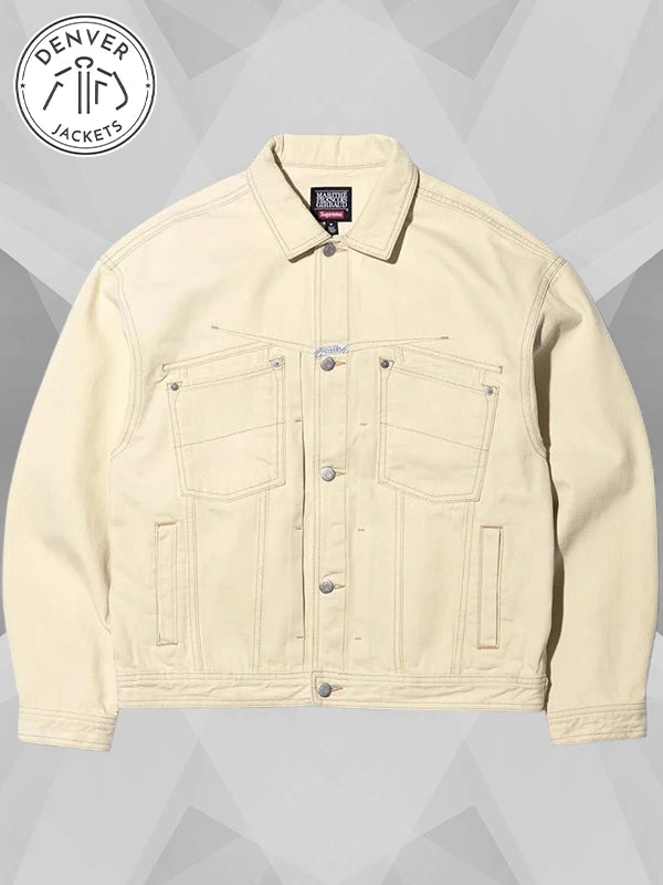 Supreme x Marith Fran ois Girbaud X Seam Denim Trucker Jacket White