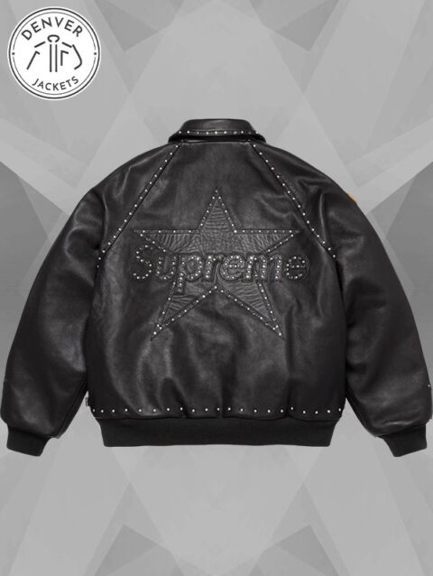 Supreme x Vanson Leathers B B Simon Leather Jacket Black