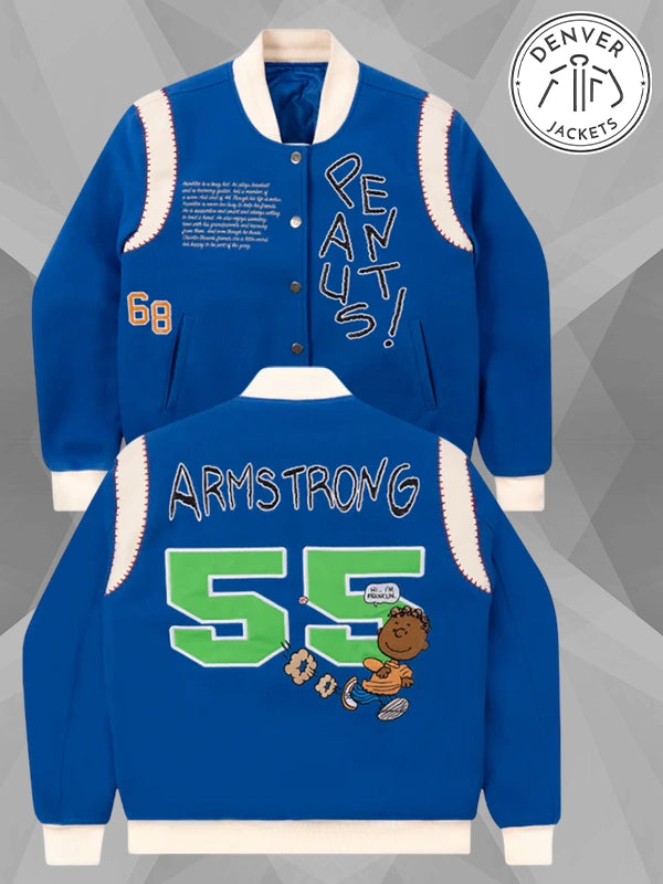 Tier Franklin Armstrong Blue Varsity Jacket
