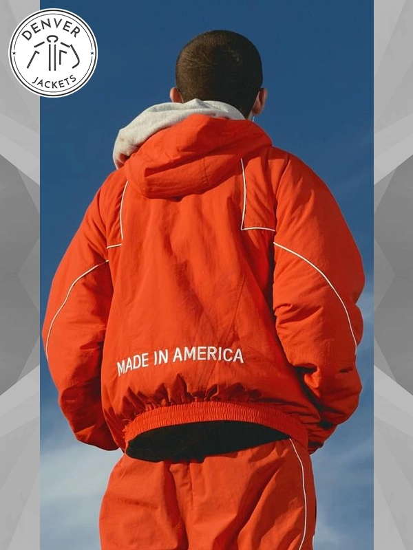 Timothee Chalamet A24 Nahmias x Marty Supreme Windbreaker Jacket In Orange