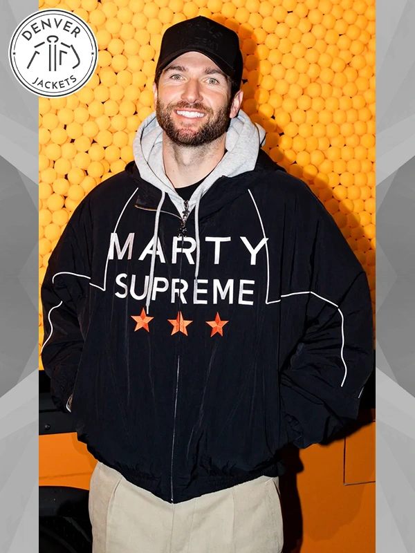 Timothee Chalamet Marty Supreme Black Jacket A24