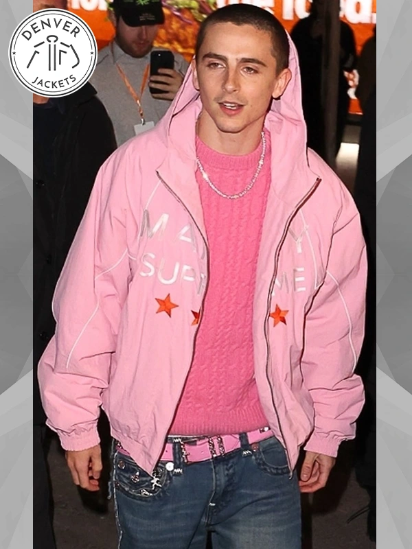 Timothee Chalamet Marty Supreme Jacket Pink