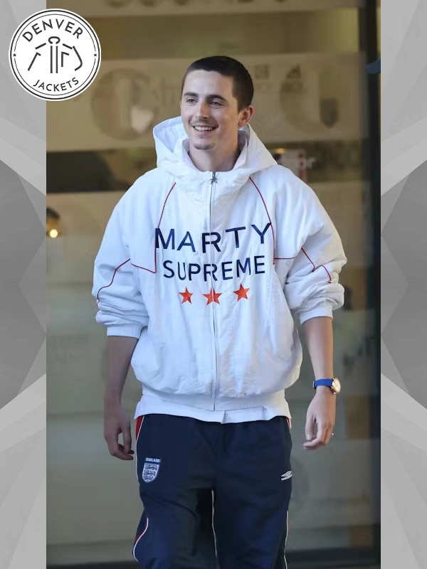 Timothee Chalamet Marty Supreme Jacket White