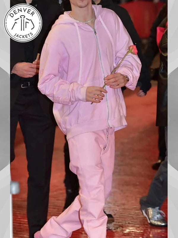 Timothee Chalamet Chrome Hearts Pink Hoodie