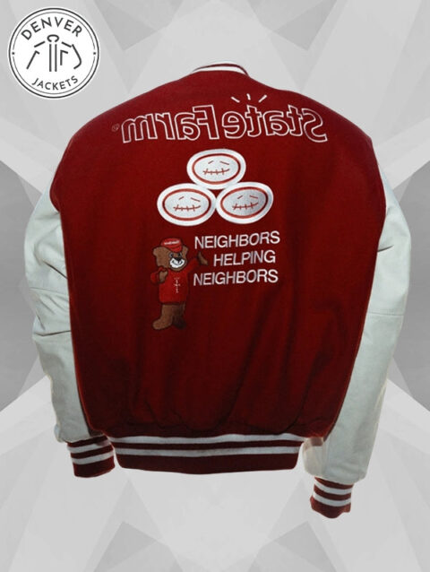 Travis Scott Cactus Jack x State Farm Varsity Jacket Red