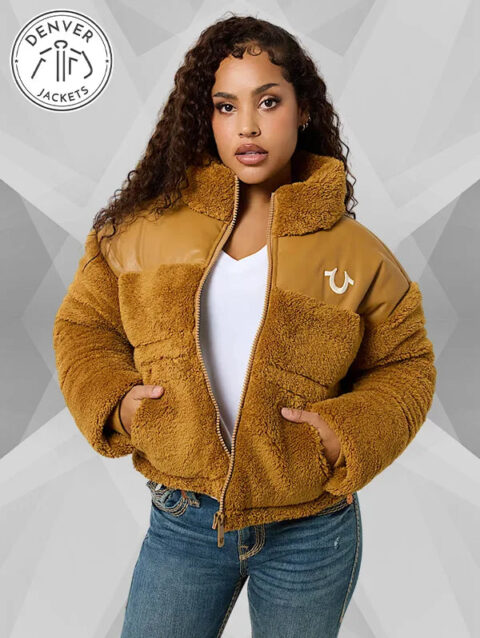 True Religion Embroidered Sherpa Jacket