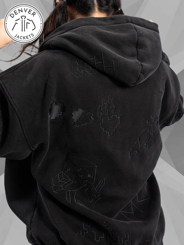 Very Cool Minecraft Sketch Black Hoodie