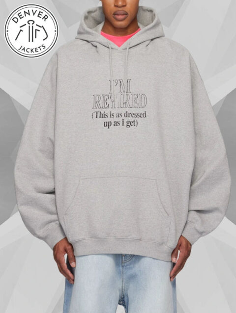 Vetements I m Retired Hoodie Grey