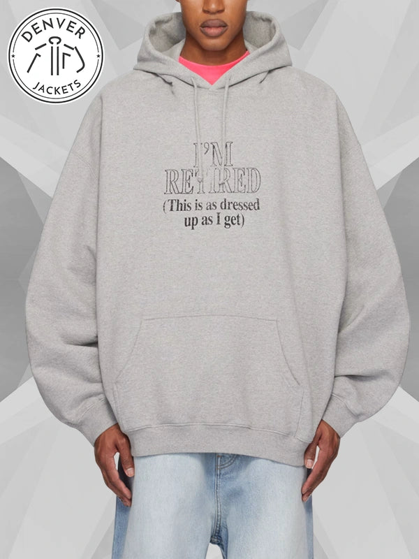 Vetements I m Retired Hoodie Grey