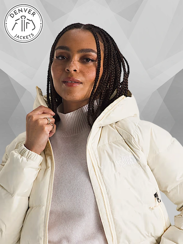 White TNF Hydrenalite Down Hoodie Womens