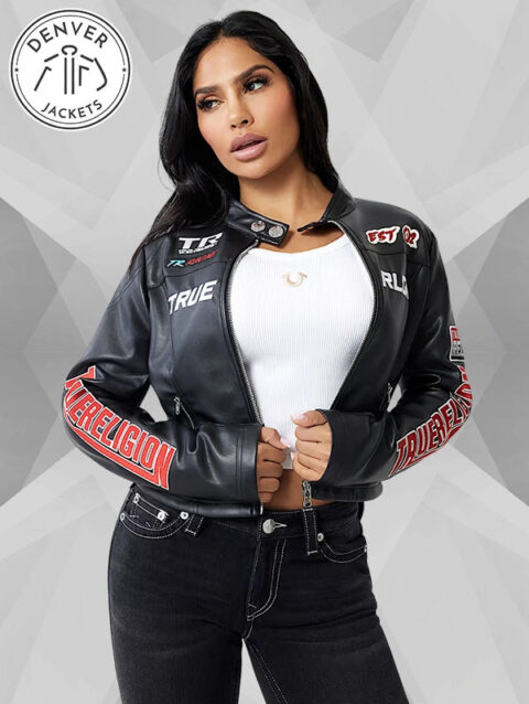 Women s True Religion Moto Faux Leather Jacket
