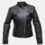Womens Asymmetrical Cropped Leather Jacket 1