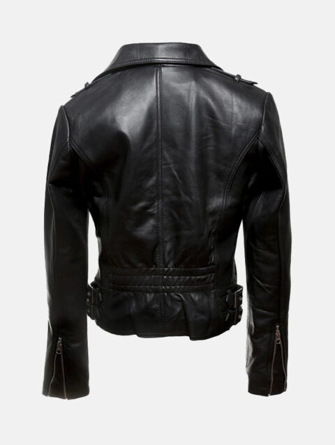 Womens Harley Black Leather Jacket Back 734ac935 36c6 458e 94f7 d823e9205047