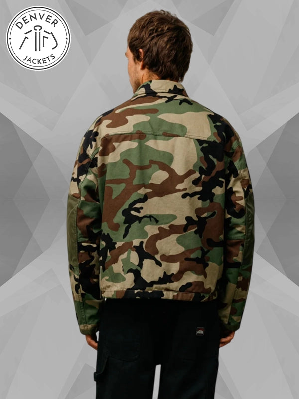 Woodland Camo Utility Work Jacket Stussy