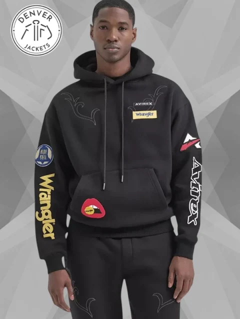 Wrangler x Avirex Black Hoodie