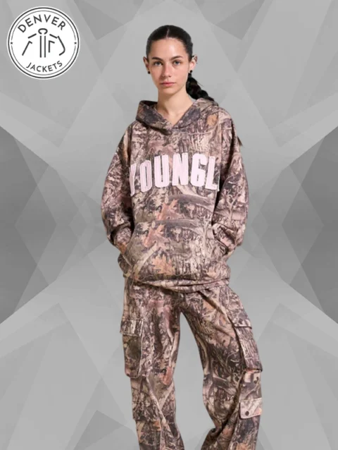Youngla Camo Hoodie Green