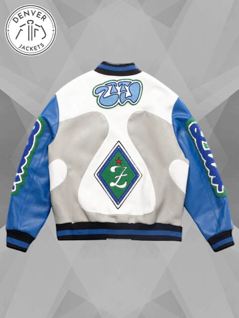 ZTTW Leather Varsity Jacket