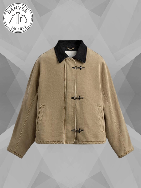 Zara Brown Fireman Clasp Jacket Mens