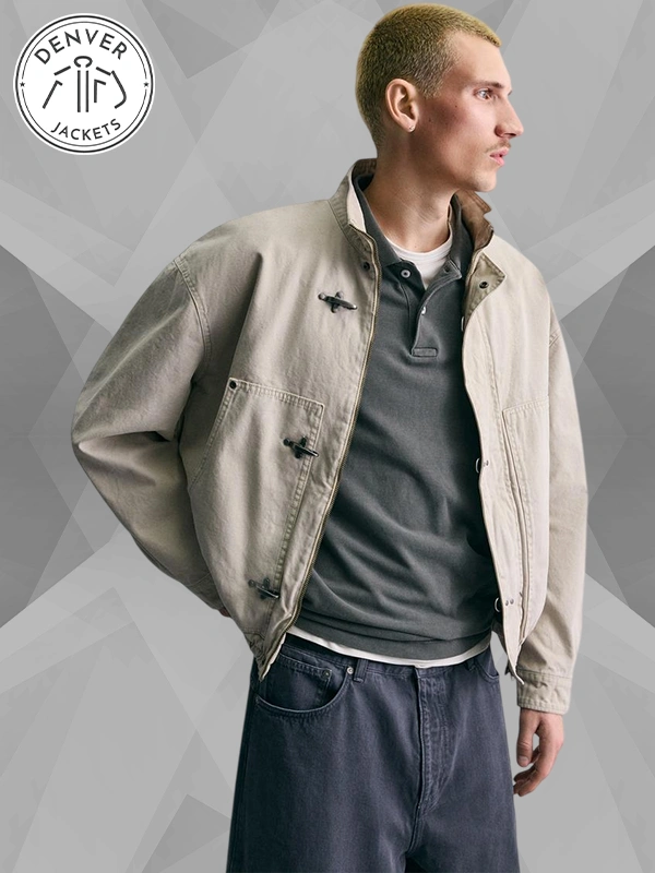 Zara Mens Fireman Clasp Grey Jacket For Sale