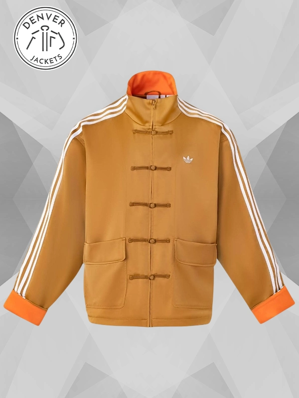 adidas CNY Tang Satin Track Jacket Brown