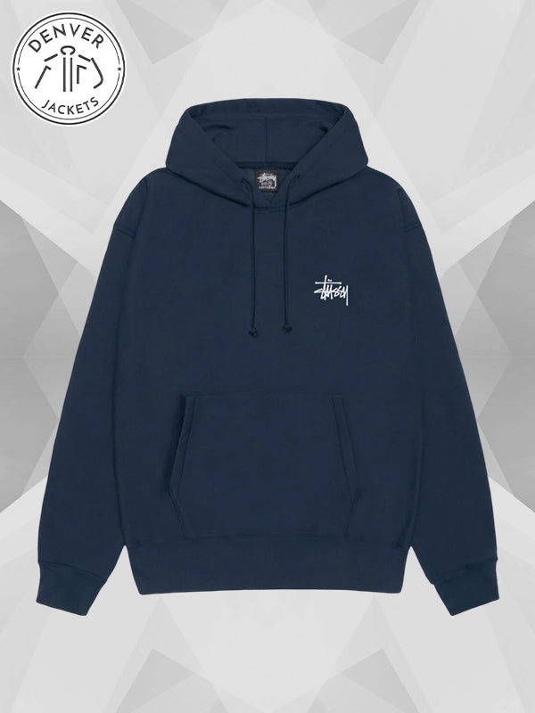 basic stussy hoodie Navy Blue