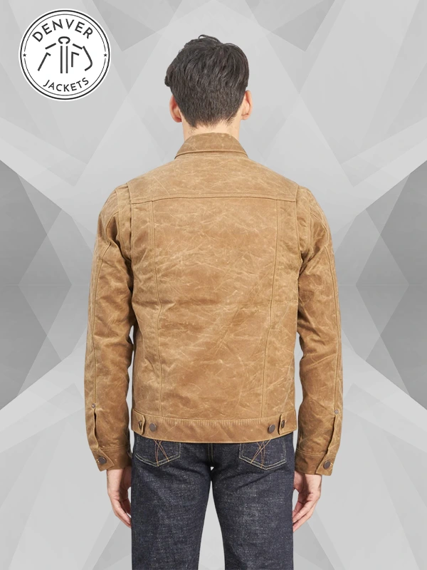 freenote cloth Riders Jacket Waxed Canvas Brown