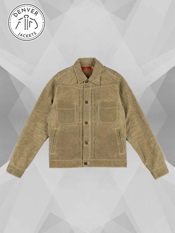 freenote cloth Riders Jacket Waxed Canvas Olive