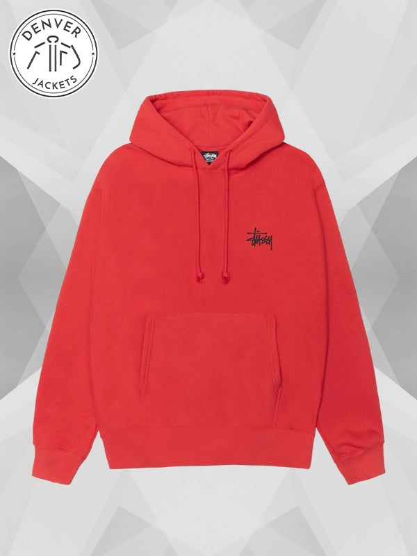 stussy basic Red hoodie