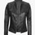 Amy Cafe Racer Black Leather Jacket
