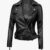 Angela Womens Asymmetrical Leather Jacket