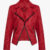 Cherry Rush Vex Zipper-Trim Women Biker Leather Jacket