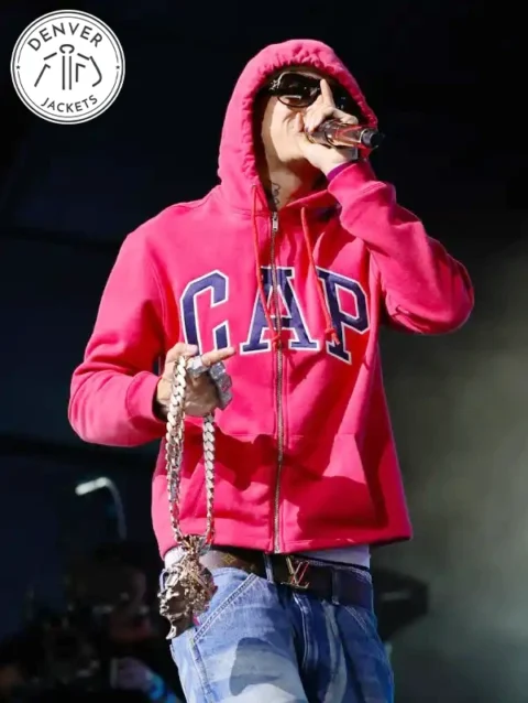 Coachella Central Cee Cap Hoodie Red