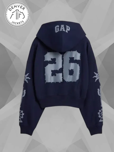 Coachella Zipper Hoodie Navy Blue