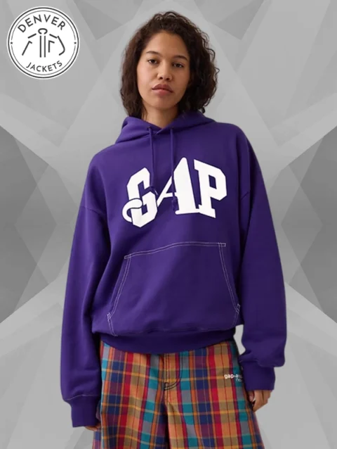 Gap × Awake NY Heavyweight Oversized Purple Hoodie