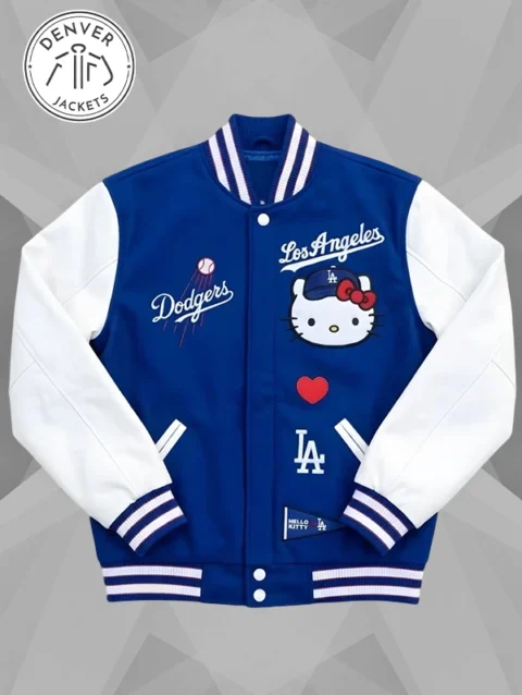 Hello Kitty Dodgers Varsity Jacket