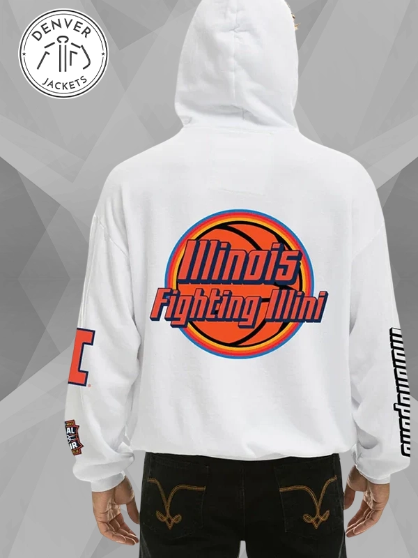 Illinois Fighting Illini Final Four 2026 White Hoodie Aviator Nation