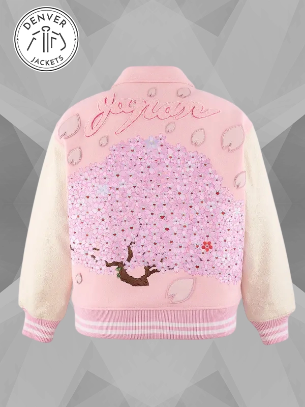 Japan Mononoke Made Varsity Jacket Pink